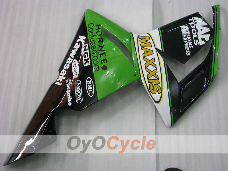 Einspritz-Verkleidungskit für 04-05 NINJA ZX-10R - Grün, Schwarz - MAXXIS #OYO87901543