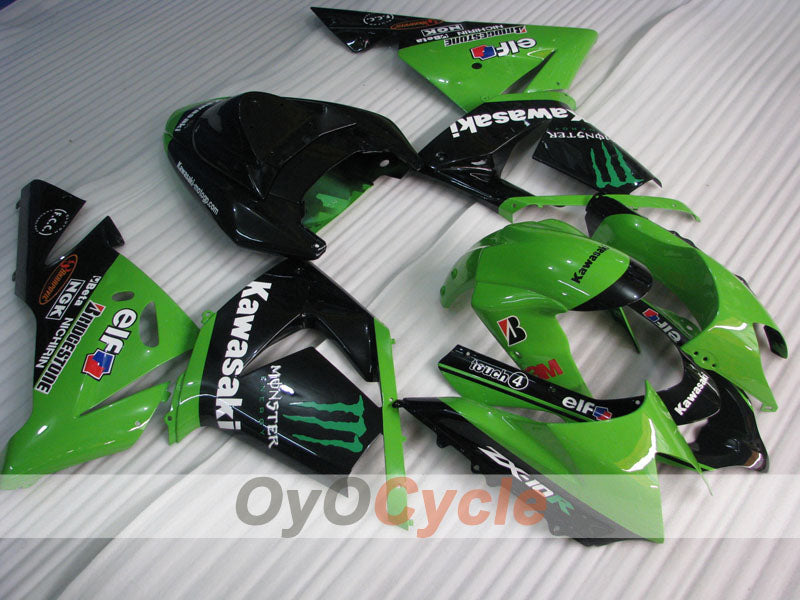 Einspritz-Verkleidungskit für 04-05 NINJA ZX-10R - Grün, Schwarz - Monster #OYO87901545 Hauptbild