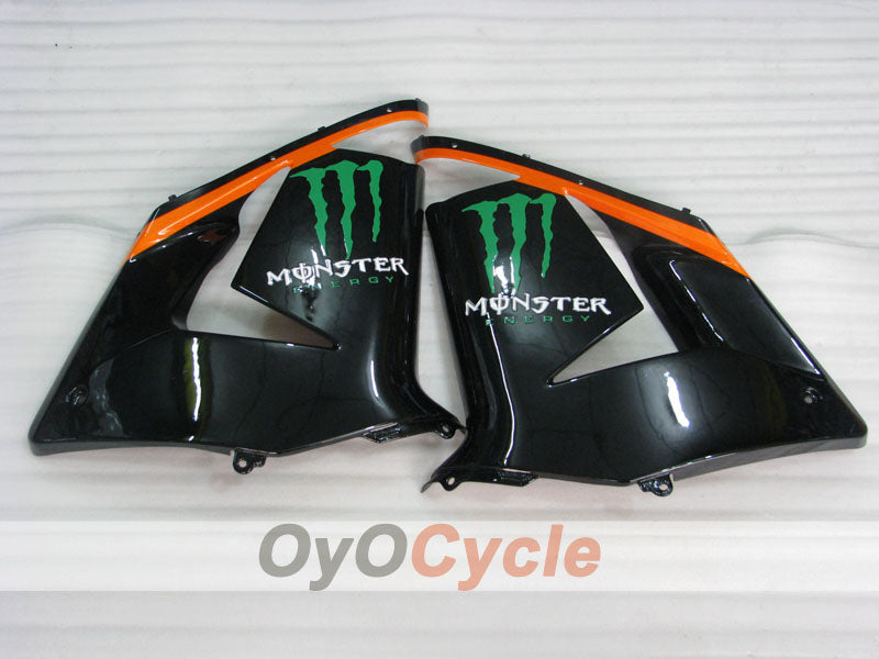 Einspritz-Verkleidungskit für 04-05 NINJA ZX-10R - Orange, Schwarz - Monster #OYO87901546