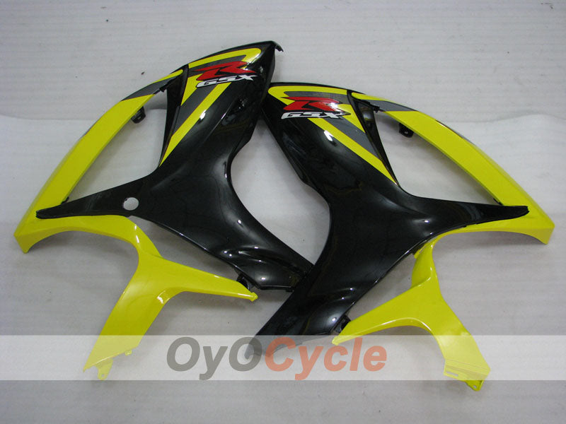 Einspritzverkleidungssatz für 06-07 GSX R600 - Gelb, Schwarz - Werksstil #OYO87901556