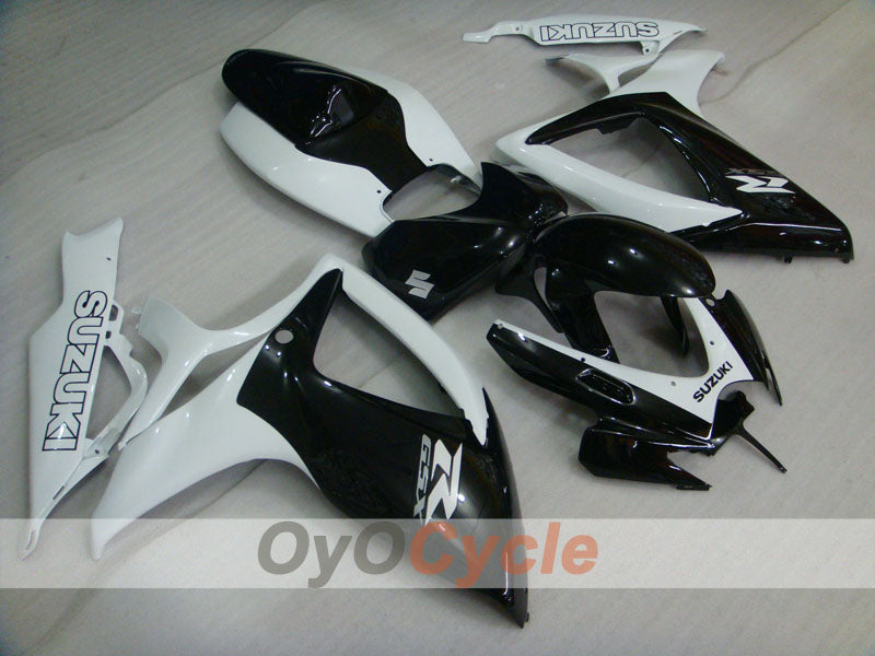 Verkleidungssatz für 06-07 GSX R600 - Weiß, Schwarz - Werksdesign #OYO87901570 Hauptbild