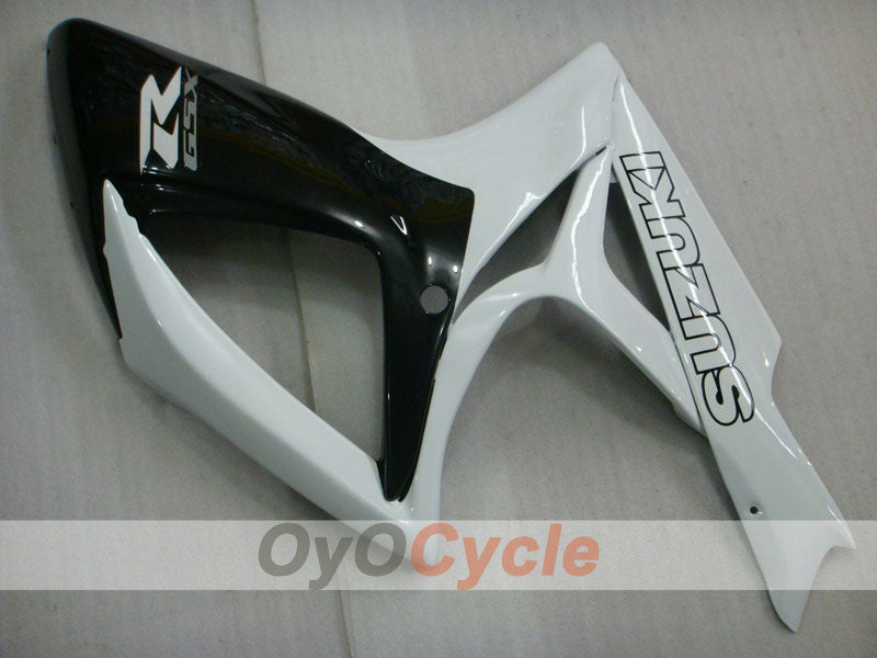 Verkleidungssatz für 06-07 GSX R600 - Weiß, Schwarz - Werksdesign #OYO87901570