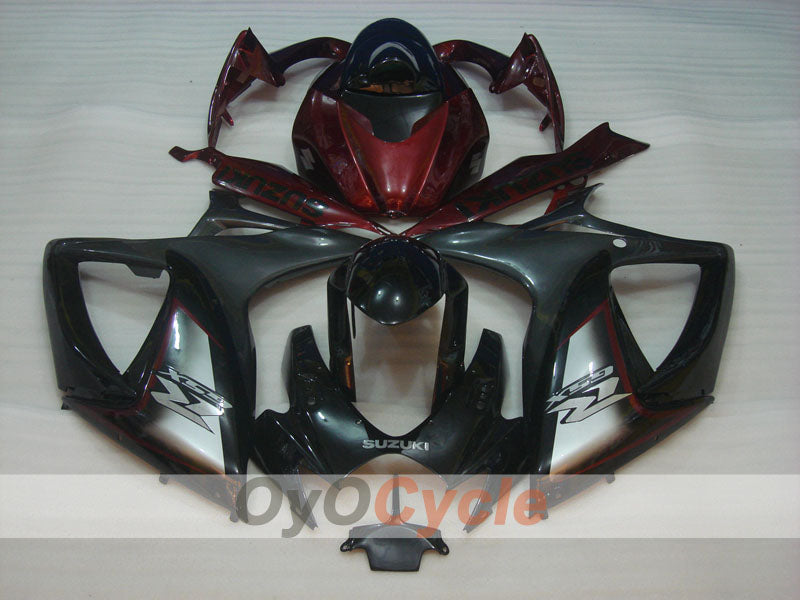 Einspritzverkleidungssatz für GSX R600, 06-07 - Rot, Schwarz - Werksstil #OYO87901575