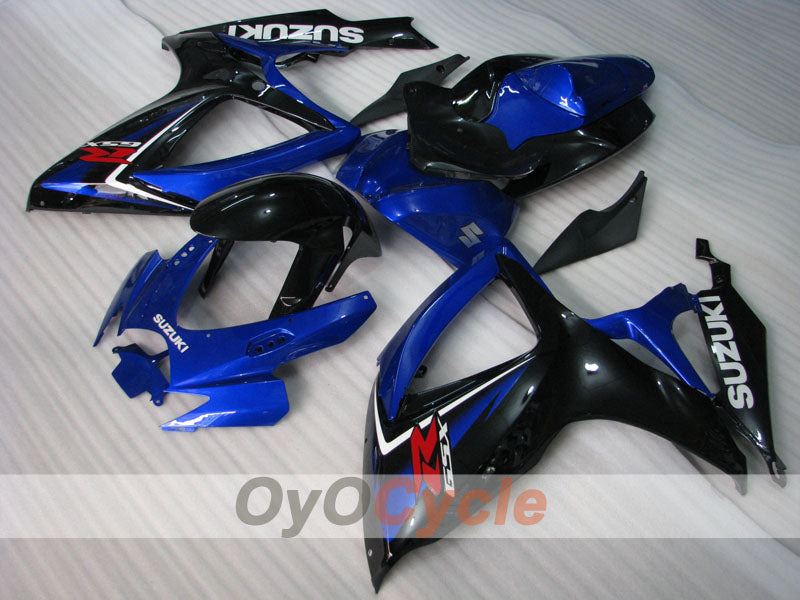 Einspritzverkleidungssatz für GSX R600, 06-07 - Blau, Schwarz - Werksstil #OYO87901585
