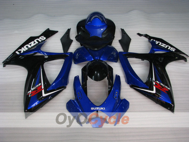 Einspritzverkleidungssatz für GSX R600, 06-07 - Blau, Schwarz - Werksstil #OYO87901585
