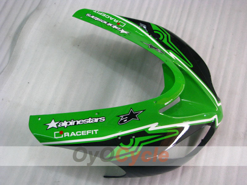 Einspritzverkleidungssatz für 06-07 NINJA ZX-10R - Grün, Schwarz - Werksstil #OYO87901589