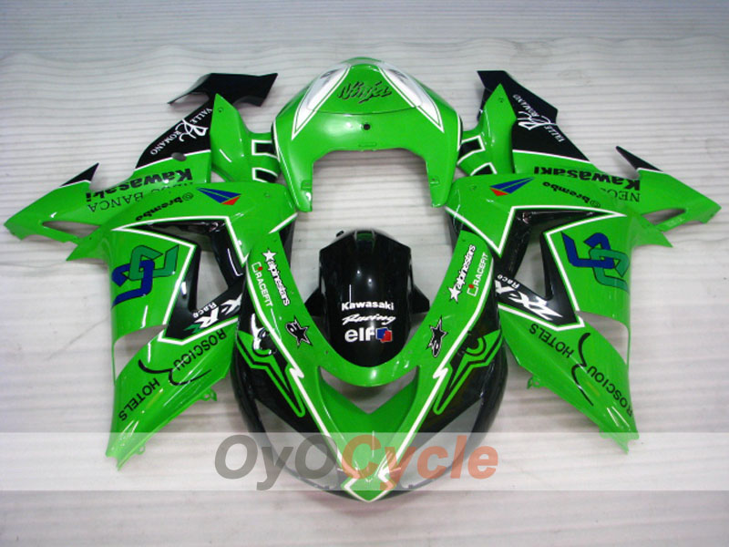 Einspritzverkleidungssatz für 06-07 NINJA ZX-10R - Grün, Schwarz - Werksstil #OYO87901589