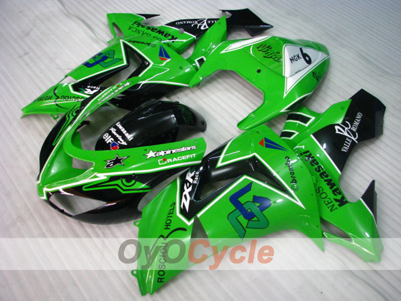 Einspritzverkleidungssatz für 06-07 NINJA ZX-10R - Grün, Schwarz - Werksstil #OYO87901589