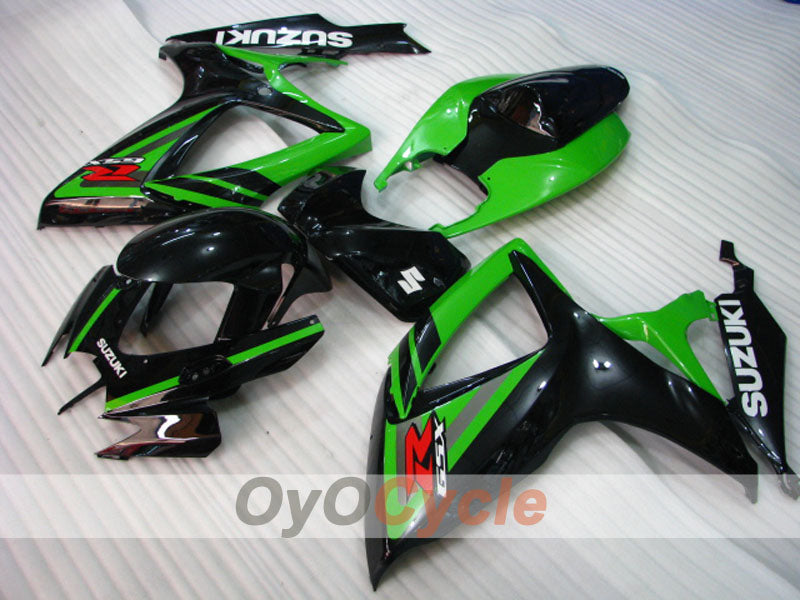 Einspritzverkleidungssatz für 06-07 GSX R600 - Grün, Schwarz - Werksstil #OYO87901590