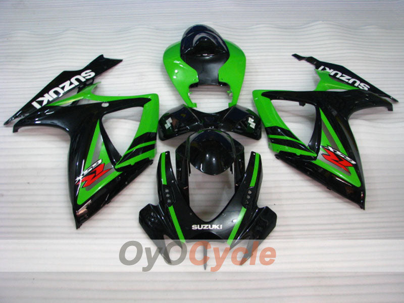 Einspritzverkleidungssatz für 06-07 GSX R600 - Grün, Schwarz - Werksstil #OYO87901590