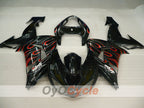 Einspritzverkleidungssatz für 06-07 NINJA ZX-10R - Weiß, Schwarz - Flamme #OYO87901599