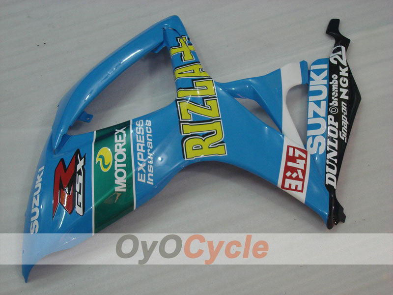 Spritzguss-Verkleidungssatz für 06-07 GSX R600 - Blau, Schwarz - DUNLOP, Rizla+ #OYO87901601