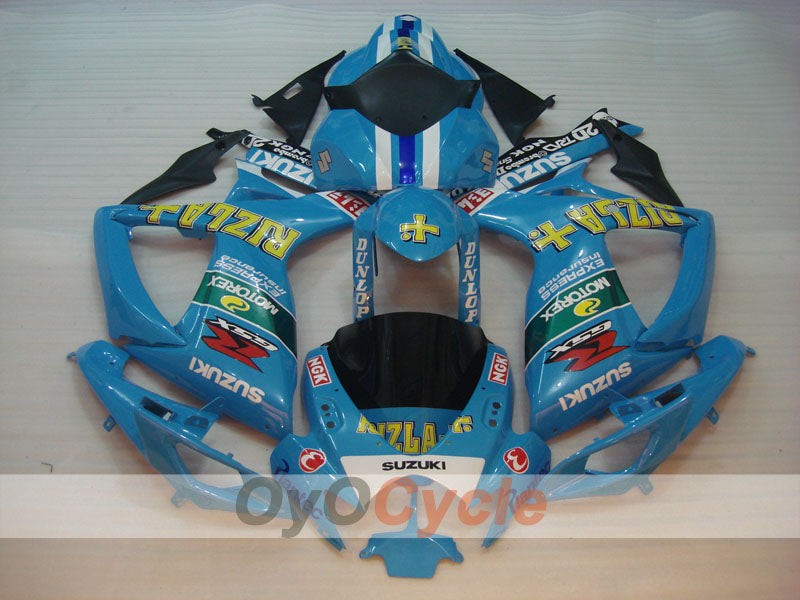 Spritzguss-Verkleidungssatz für 06-07 GSX R600 - Blau, Schwarz - DUNLOP, Rizla+ #OYO87901601