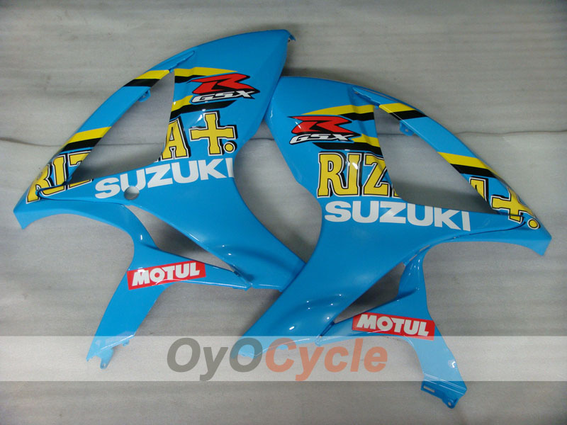 Spritzguss-Verkleidungssatz für 06-07 GSX R600 - Blau, Schwarz - MOTUL, Rizla+ #OYO87901602