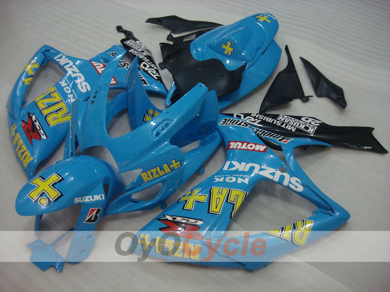 Spritzguss-Verkleidungssatz für 06-07 GSX R600 - Blau, Schwarz - MOTUL, Rizla+ #OYO87901603