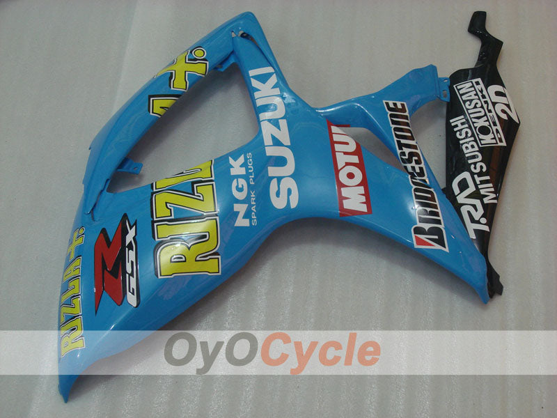Spritzguss-Verkleidungssatz für 06-07 GSX R600 - Blau, Schwarz - MOTUL, Rizla+ #OYO87901603