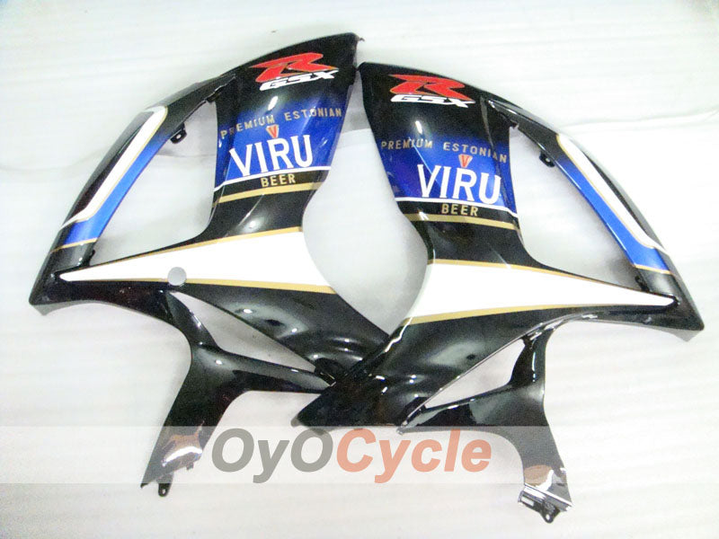 Spritzguss-Verkleidungssatz für 06-07 GSX R600 - Weiß, Schwarz - MOTUL, VIRU #OYO87901605