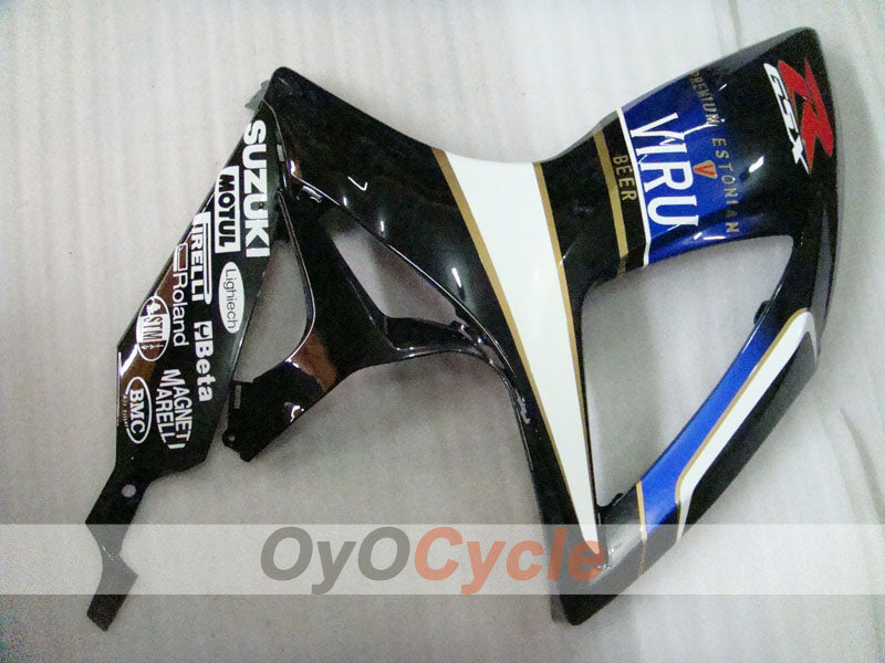 Spritzguss-Verkleidungssatz für 06-07 GSX R600 - Weiß, Schwarz - MOTUL, VIRU #OYO87901605