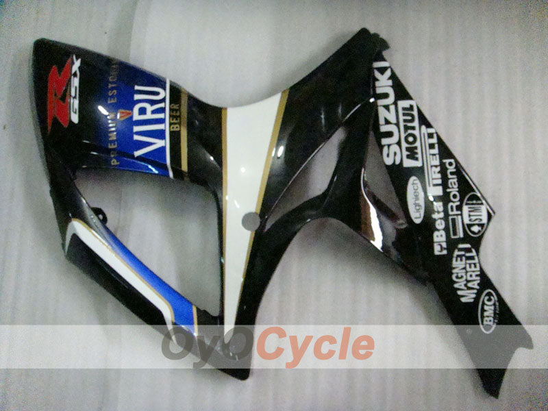 Spritzguss-Verkleidungssatz für 06-07 GSX R600 - Weiß, Schwarz - MOTUL, VIRU #OYO87901605