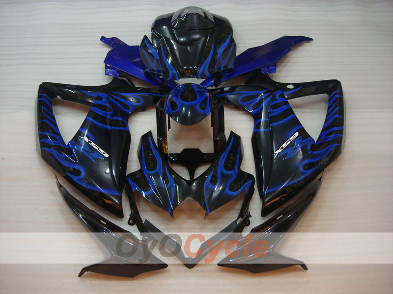 Einspritzverkleidungssatz für GSX R750 08-10 - Blau, Schwarz - Flame #OYO87901440 Zweitbild