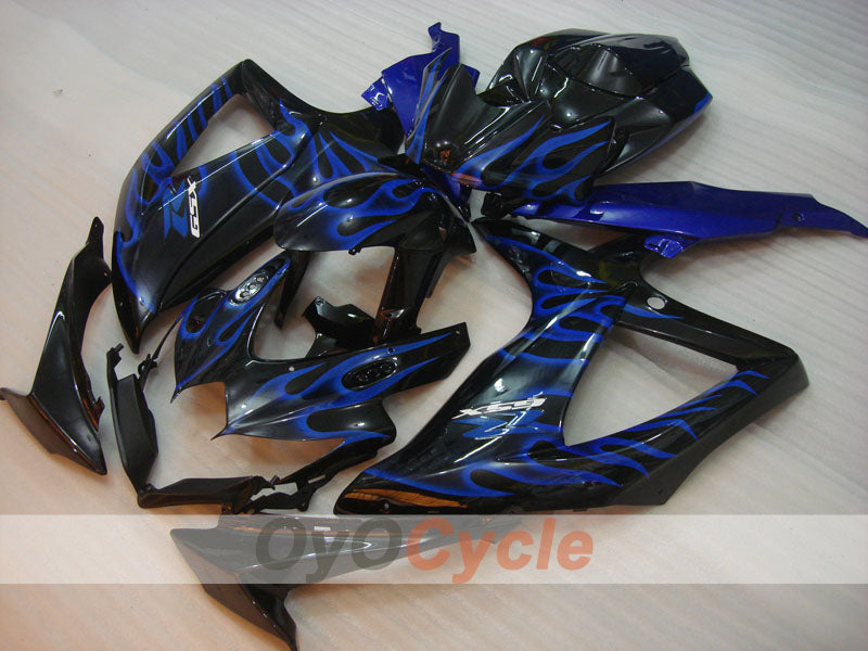 Einspritzverkleidungssatz für GSX R750 08-10 - Blau, Schwarz - Flame #OYO87901440 Hauptbild