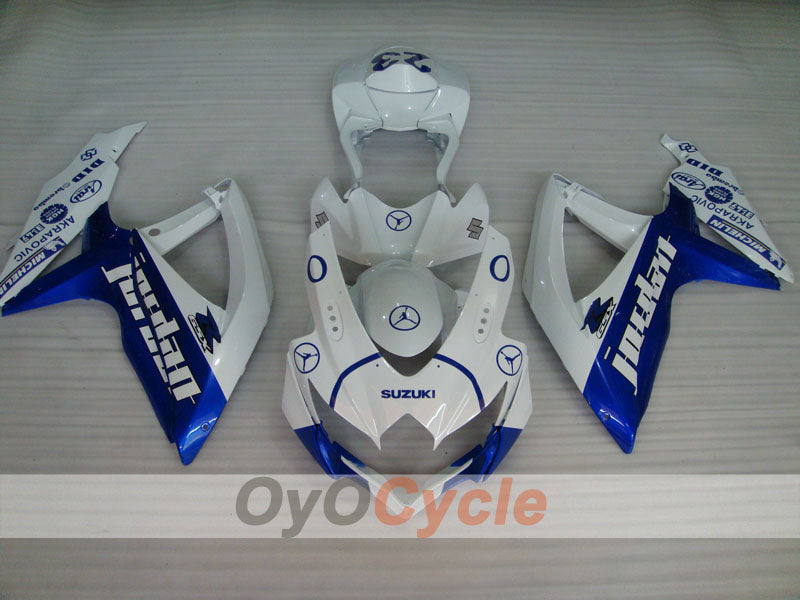 Verkleidungssatz für Einspritzmodelle der GSX R600 08-10 - Blau, Weiß - Jordan #OYO87901639