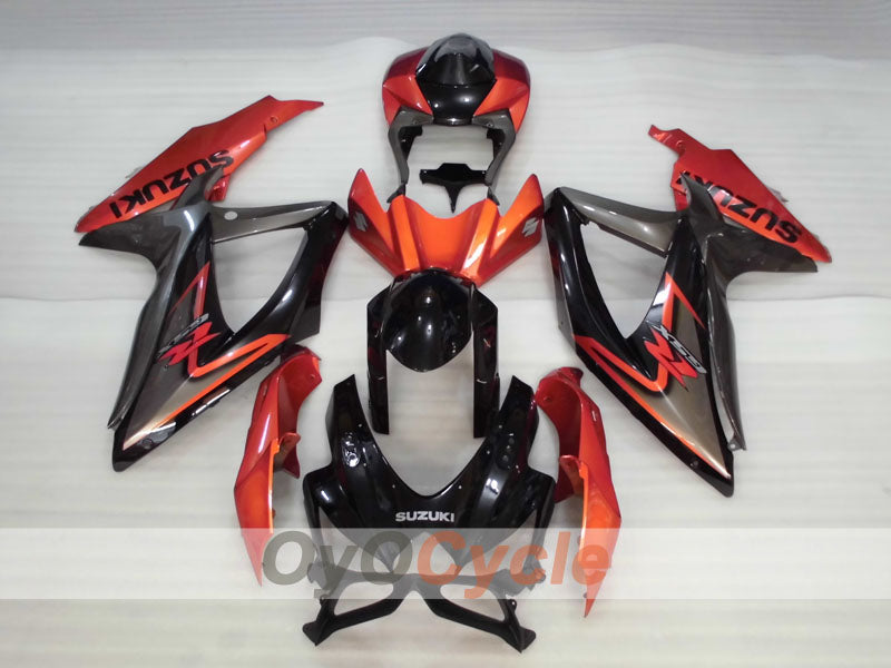 Verkleidungssatz für Einspritzmodelle 08-10 GSX R750 - Rot, Schwarz - Werksstil #OYO87901398