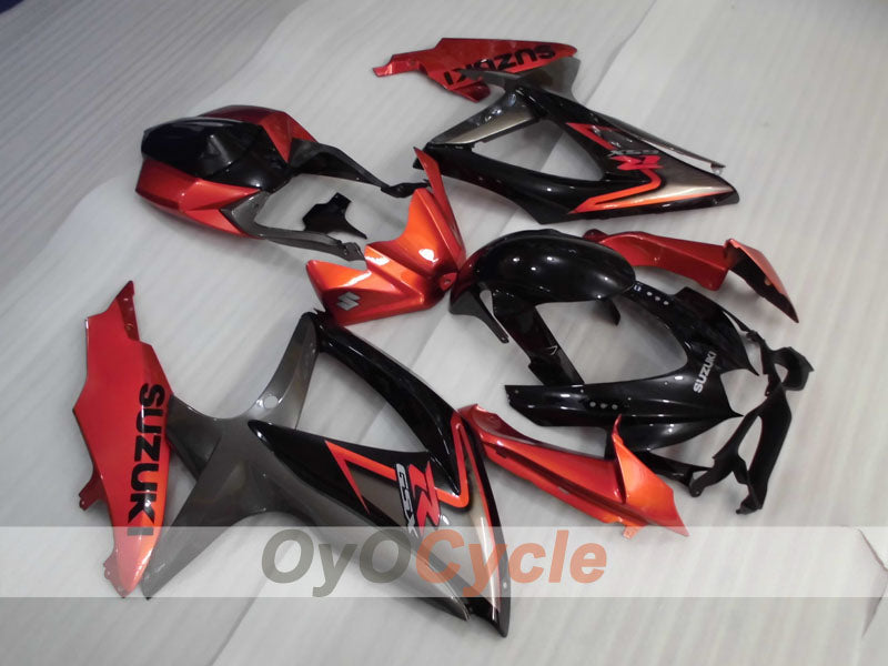 Verkleidungssatz für Einspritzmodelle 08-10 GSX R750 - Rot, Schwarz - Werksstil #OYO87901398