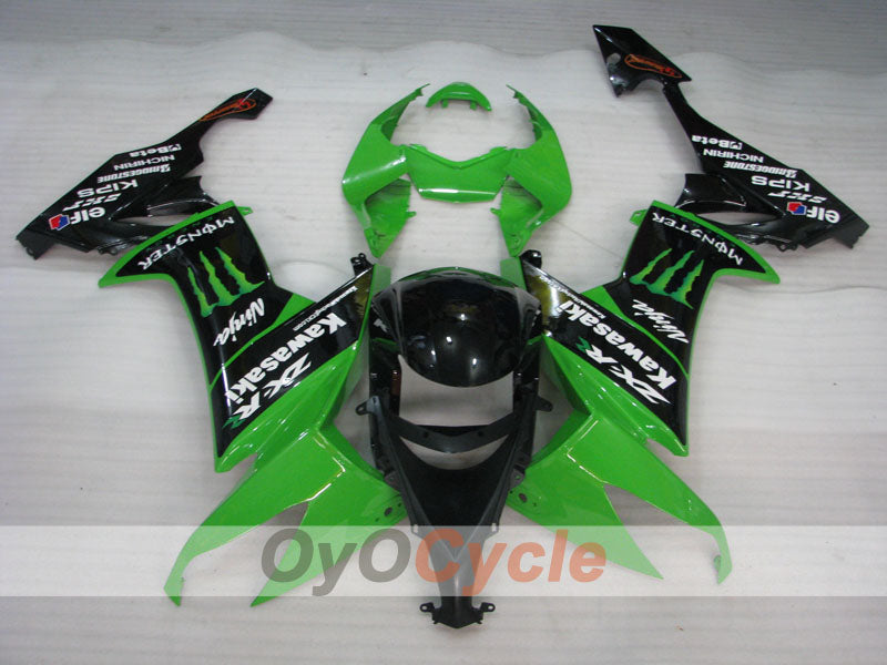 Einspritz-Verkleidungssatz für 08-10 NINJA ZX-10R - Grün, Schwarz - Monster #OYO87901654 Zweitbild