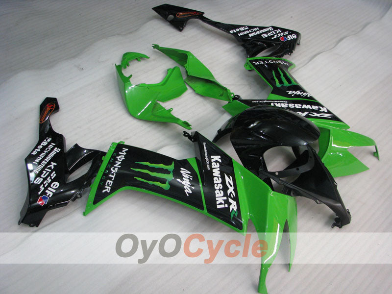 Einspritz-Verkleidungssatz für 08-10 NINJA ZX-10R - Grün, Schwarz - Monster #OYO87901654 Hauptbild