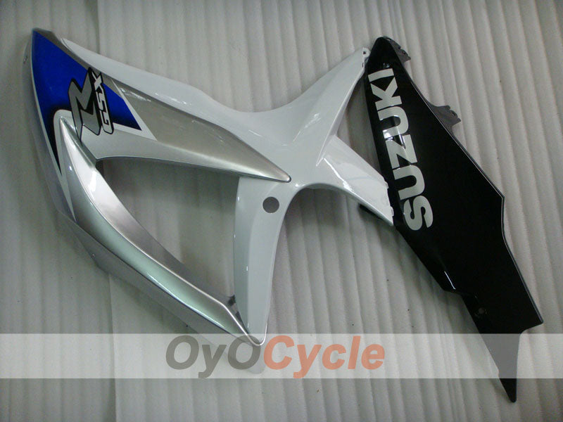 Einspritz-Verkleidungssatz für 08-10 GSX R750 - Weiß, Silber - Werksstil #OYO87901410