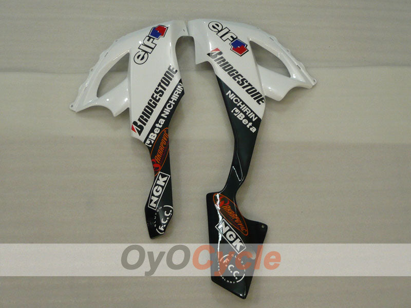Einspritz-Verkleidungssatz für 08-10 NINJA ZX-10R - Weiß, Schwarz - Monster #OYO87901659