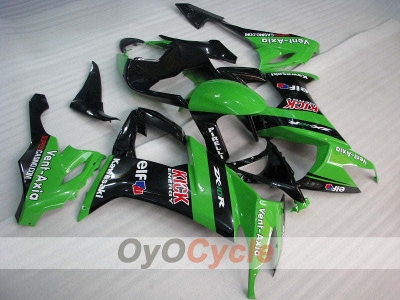 Einspritz-Verkleidungssatz für NINJA ZX-10R 08-10 - Grün, Schwarz - PIRELLI #OYO87901663
