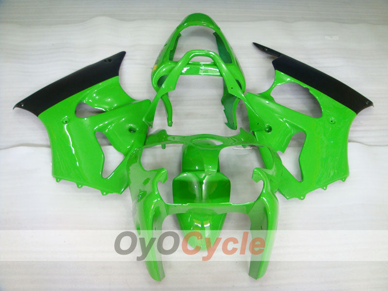 Einspritzverkleidungssatz für NINJA ZX-6R 00-02 - Grün, Schwarz - Werksstil #OYO87901692