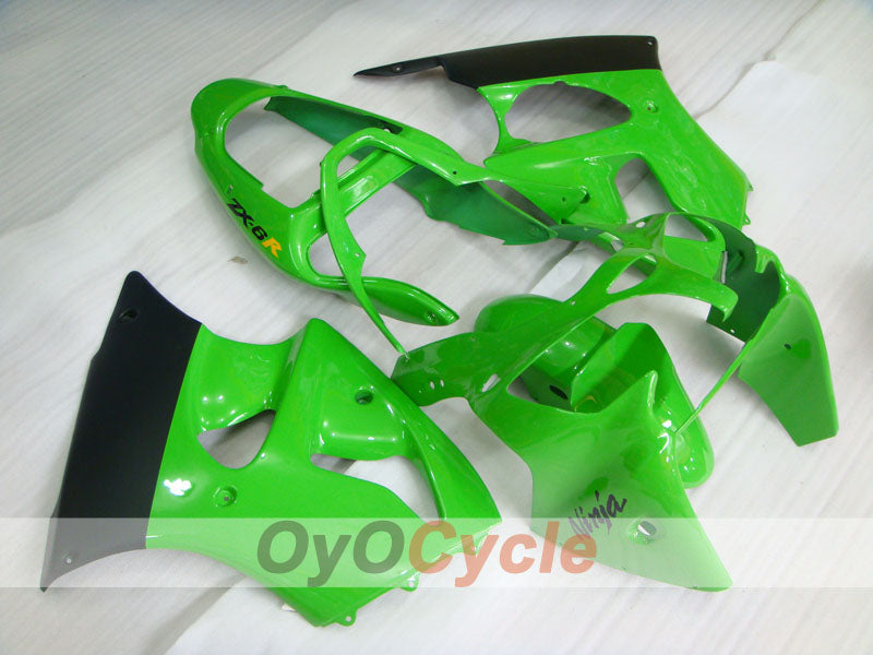 Einspritzverkleidungssatz für NINJA ZX-6R 00-02 - Grün, Schwarz - Werksstil #OYO87901692