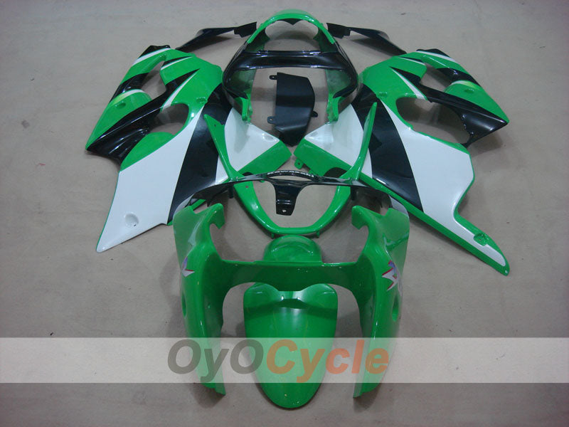 Einspritzverkleidungssatz für NINJA ZX-6R 00-02 - Grün, Weiß - Werksstil #OYO87901694