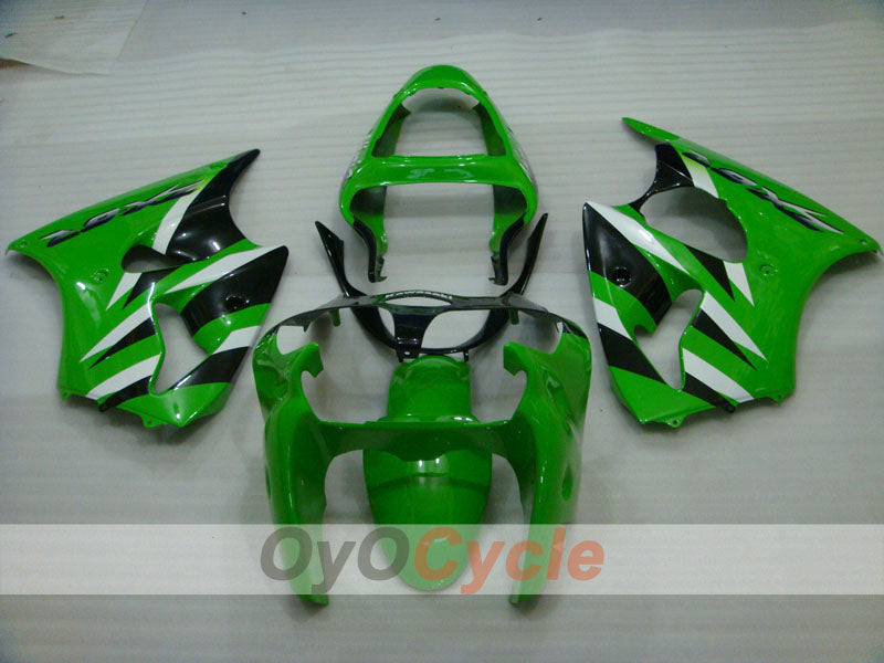 Einspritzverkleidungssatz für NINJA ZX-6R 00-02 - Grün, Schwarz - Werksstil #OYO87901696