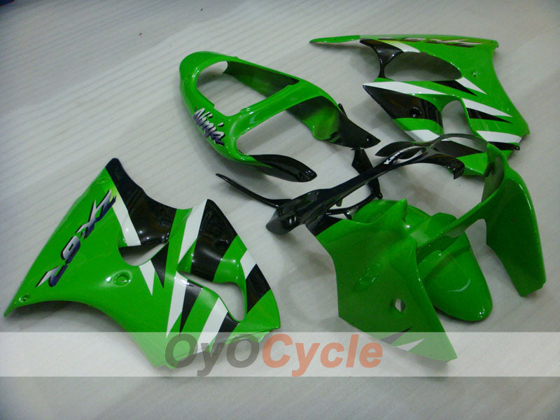 Einspritzverkleidungssatz für NINJA ZX-6R 00-02 - Grün, Schwarz - Werksstil #OYO87901696 Hauptbild
