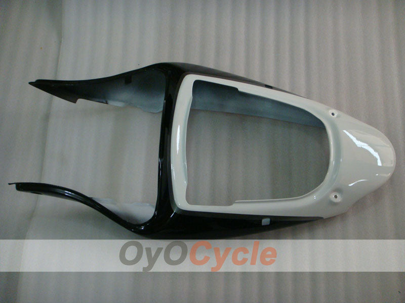 Einspritzverkleidungssatz für NINJA ZX-6R 00-02 - Weiß, Schwarz - Werksstil #OYO87901700