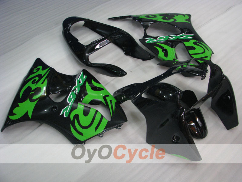 Einspritz-Verkleidungskit für 00-02 NINJA ZX-6R - Grün, Schwarz - Werksstil #OYO87901704