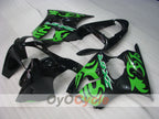 Einspritz-Verkleidungskit für 00-02 NINJA ZX-6R - Grün, Schwarz - Werksstil #OYO87901704