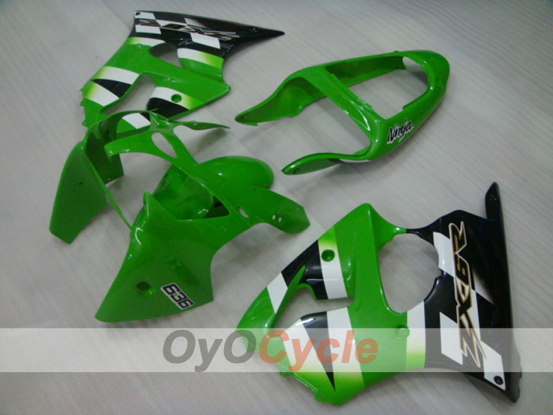 Einspritz-Verkleidungskit für 00-02 NINJA ZX-6R - Grün, Weiß - Werksstil #OYO87901706 Hauptbild