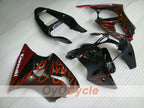 Einspritz-Verkleidungskit für 00-02 NINJA ZX-6R - Orange, Schwarz - Flamme #OYO87901713