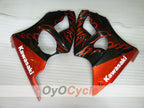 Einspritz-Verkleidungskit für 00-02 NINJA ZX-6R - Orange, Schwarz - Flamme #OYO87901713