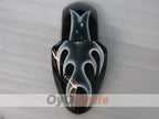 Einspritz-Verkleidungskit für 00-02 NINJA ZX-6R - Weiß, Schwarz - Flamme #OYO87901714