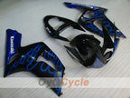Spritzguss-Verkleidungssatz für 03-04 NINJA ZX-6R - Lila, Schwarz - Flame #OYO87901805