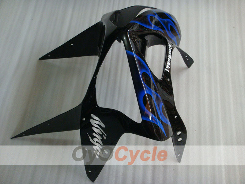 Spritzguss-Verkleidungssatz für 03-04 NINJA ZX-6R - Lila, Schwarz - Flame #OYO87901805