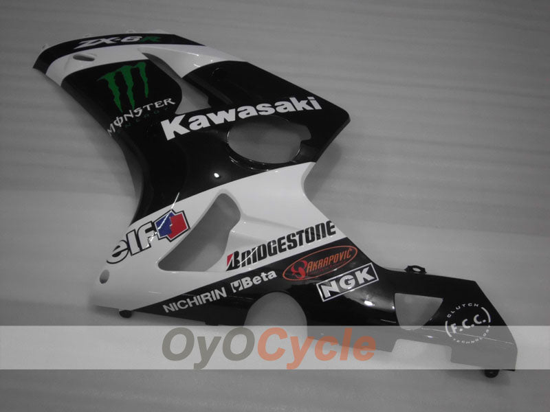 Linke und rechte Seitenverkleidung für Kawasaki 03-04 Ninja ZX-6R #OYO87913023