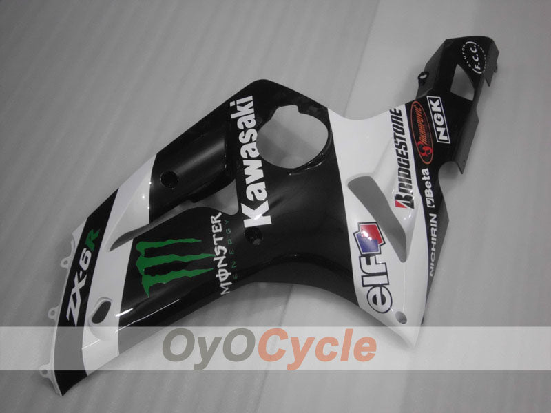 Linke und rechte Seitenverkleidung für Kawasaki 03-04 Ninja ZX-6R #OYO87913023