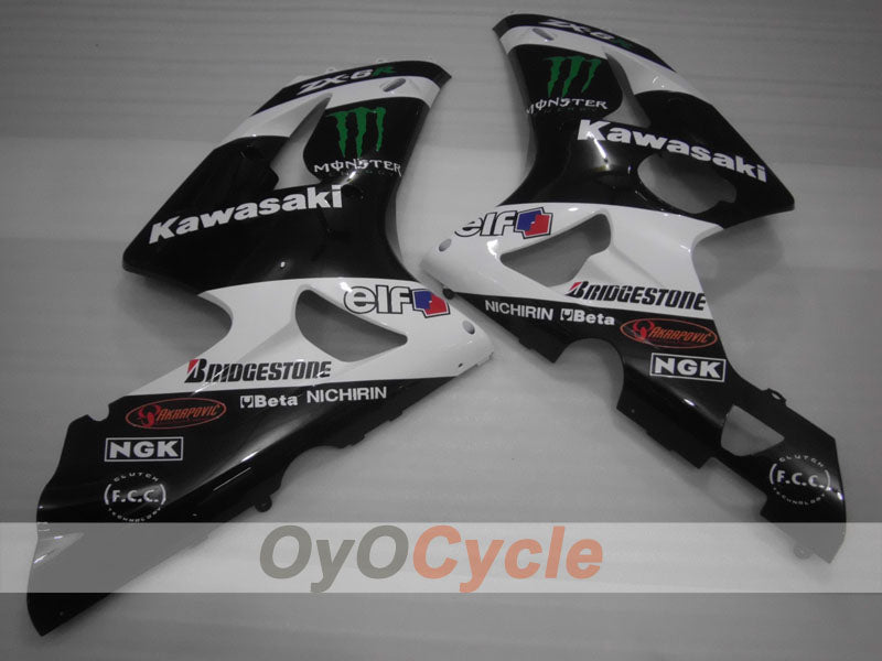Linke und rechte Seitenverkleidung für Kawasaki 03-04 Ninja ZX-6R #OYO87913023